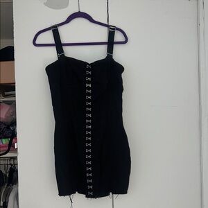 For Love And Lemons Black Bustier Mini Dress